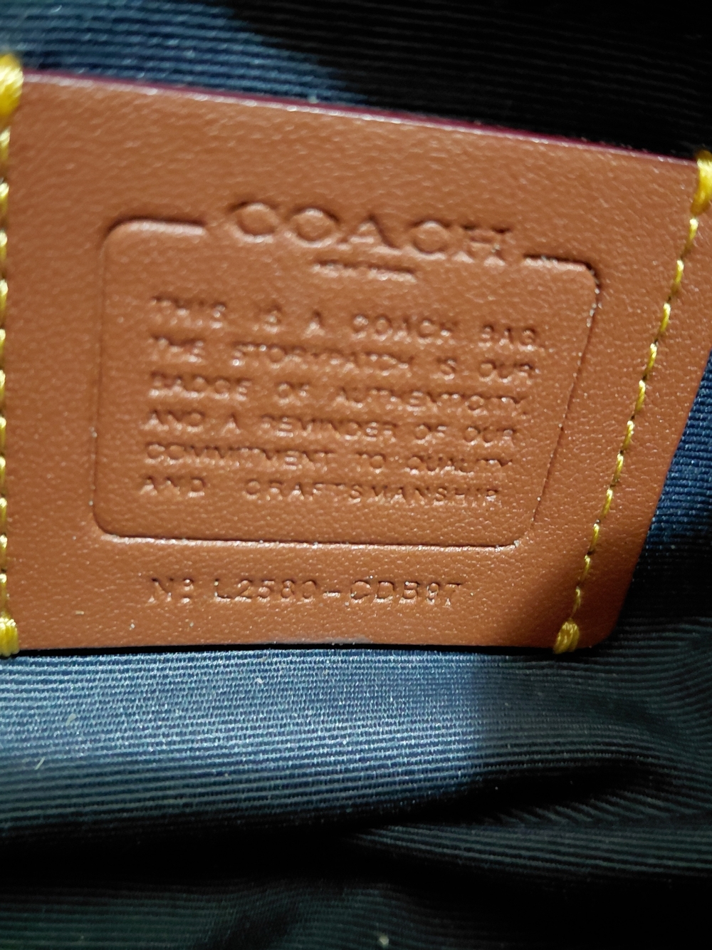 COACH Blue Denim Signature Chain Shoulder Bag - Picture 5 of 6
